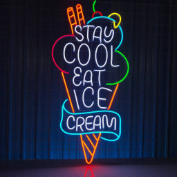 Ice Cream Neon Sign Ice Cream Parlor Decor Signboard