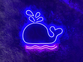 Whale Ocean Neon Sign