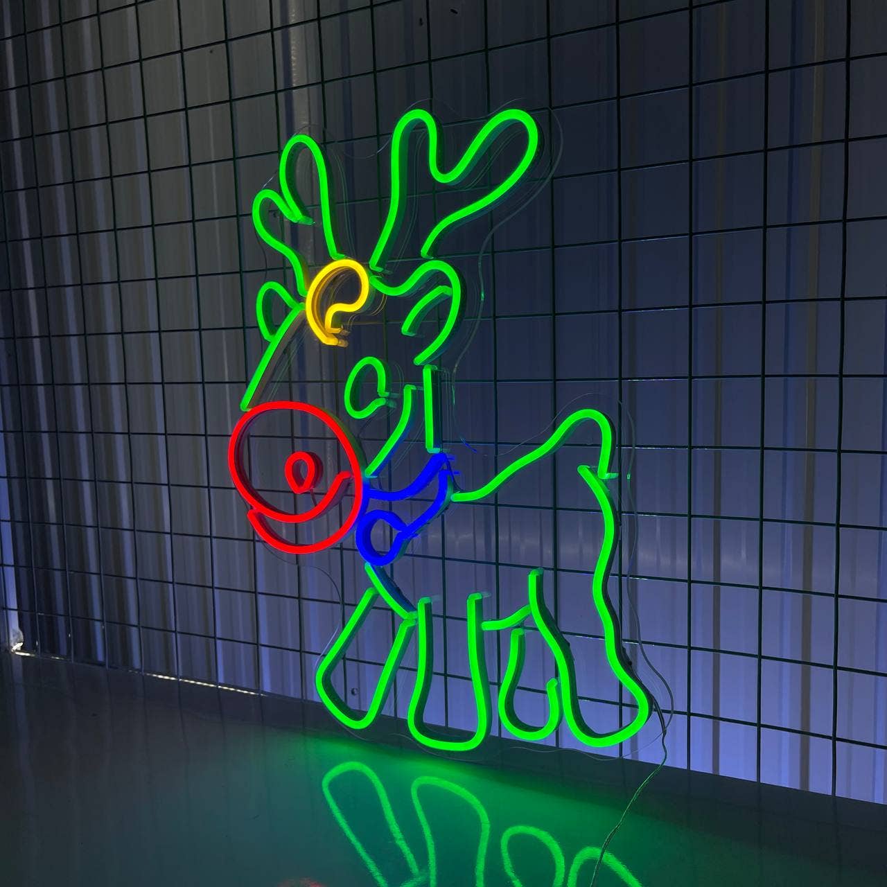 Deer Neon Sign Cute Animal Wall Decor For Kids Room