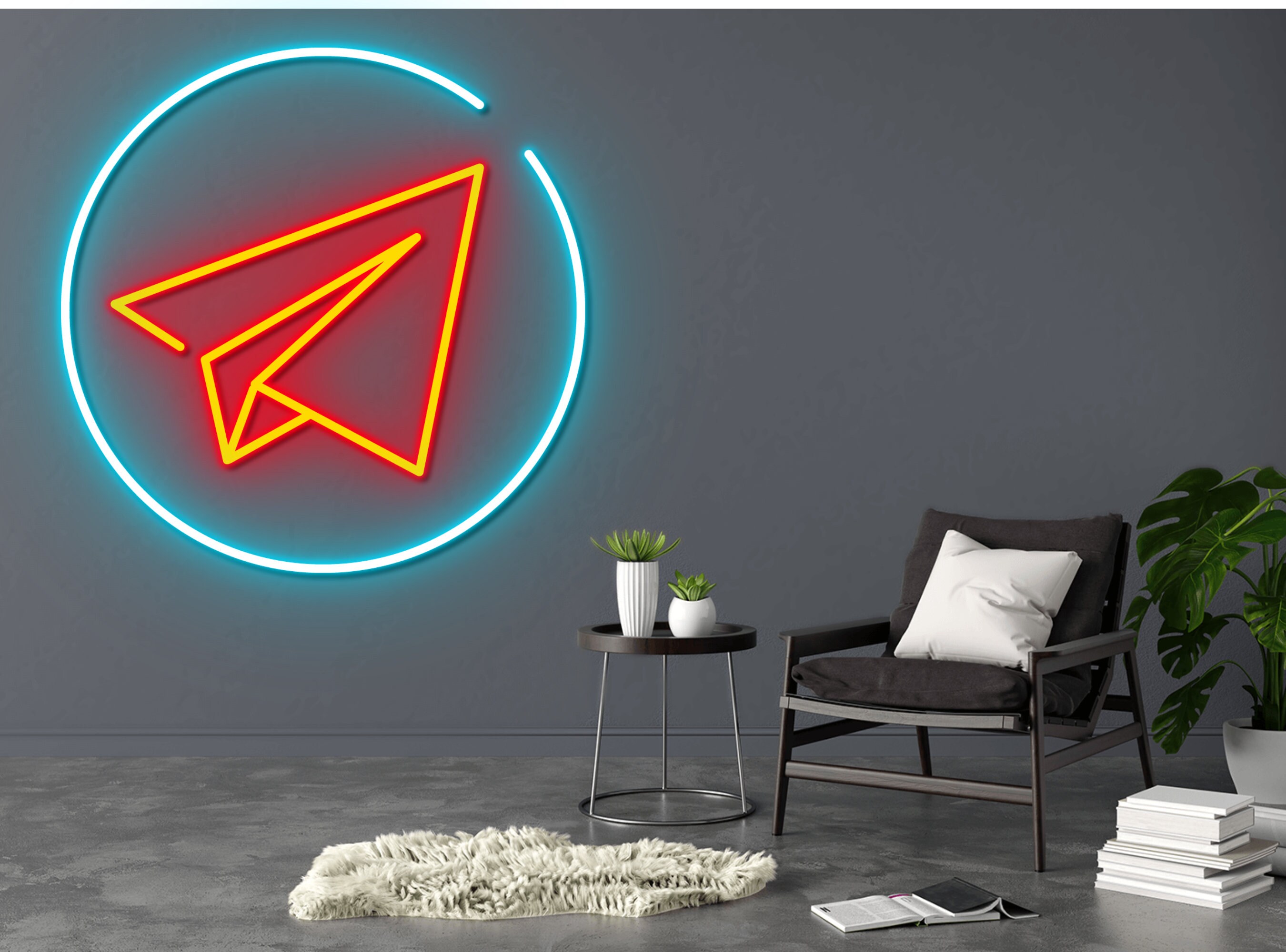 Paper Plane Neon Sign