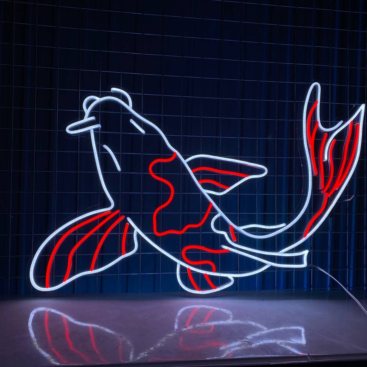 Koi Fish Neon Sign Japanese Neon Signs Koi Fish Art