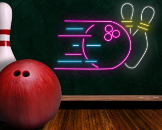 Bowling Ball Neon Sign