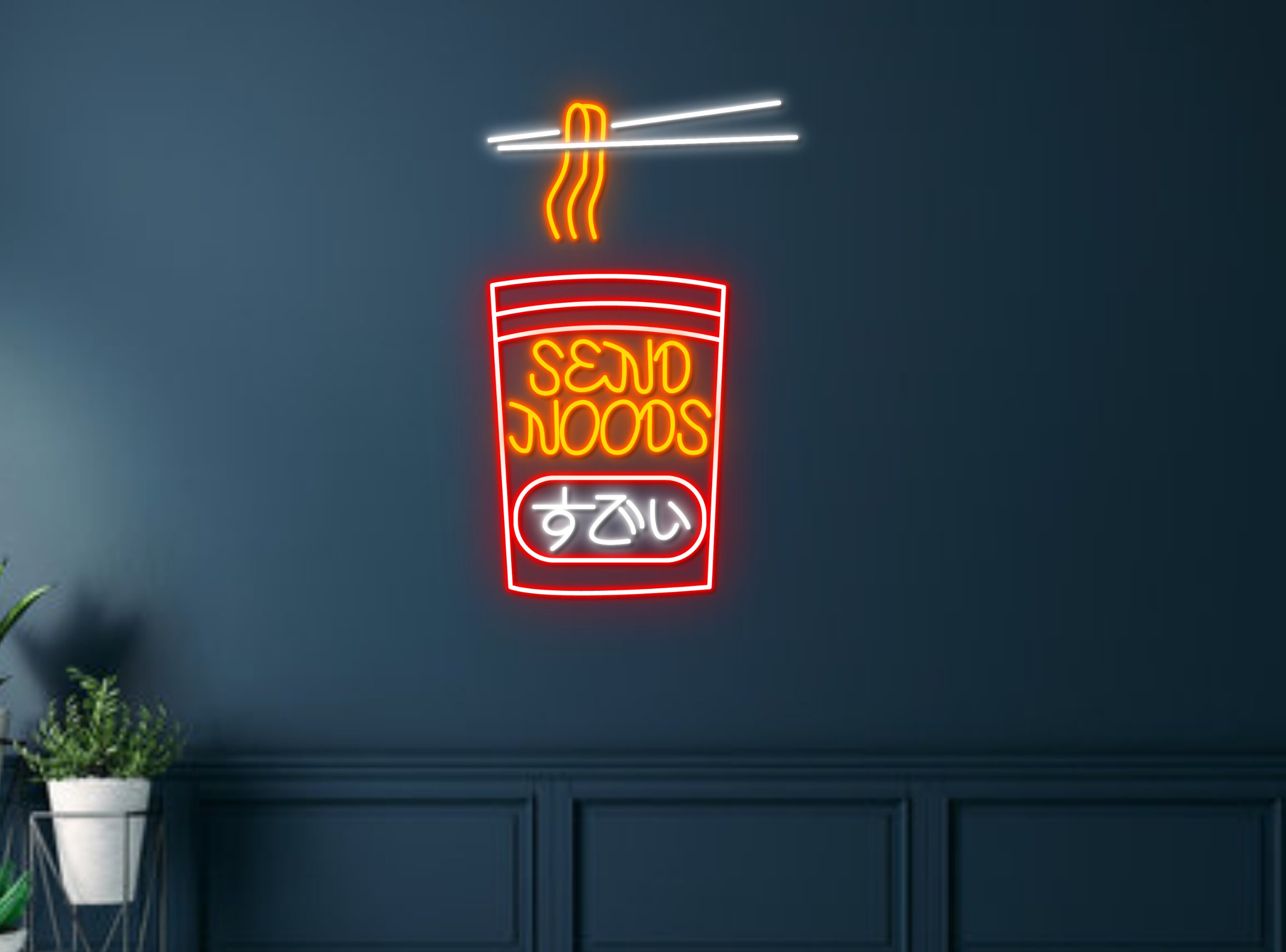 Send Noods Neon Sign Japanese Food Neon Sign