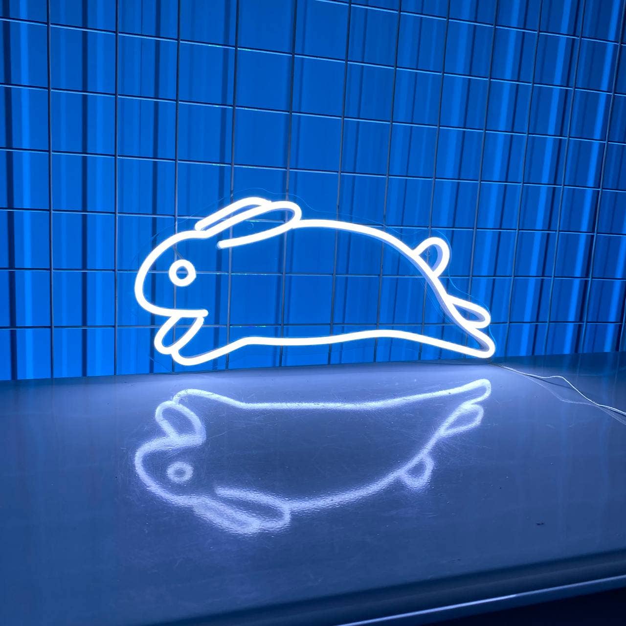 Rabbit Neon Sign Animal Wall Art Decor