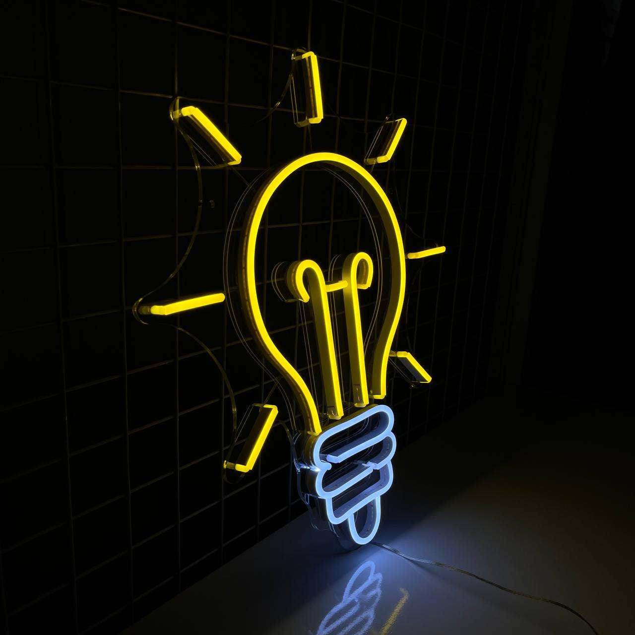 Light Bulb Neon Sign School And Room Decor