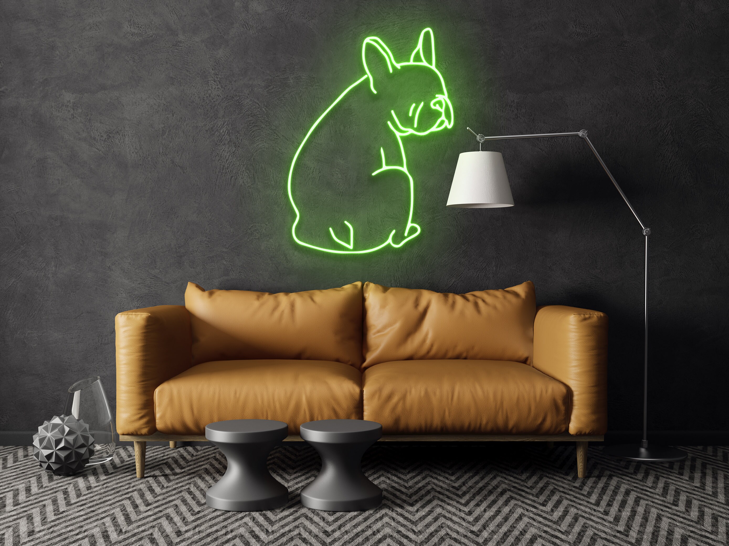 French Bulldog Back Neon Sign Pet Room Wall Decoration