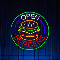 Burgers Neon Sign Fast Food Decor