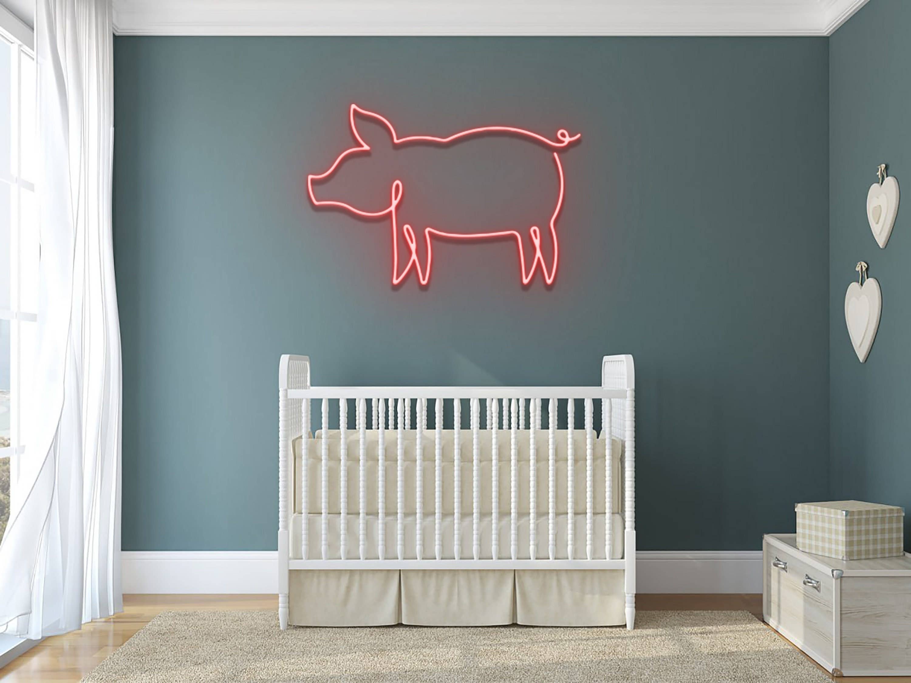 Pig Line Art Neon Signs