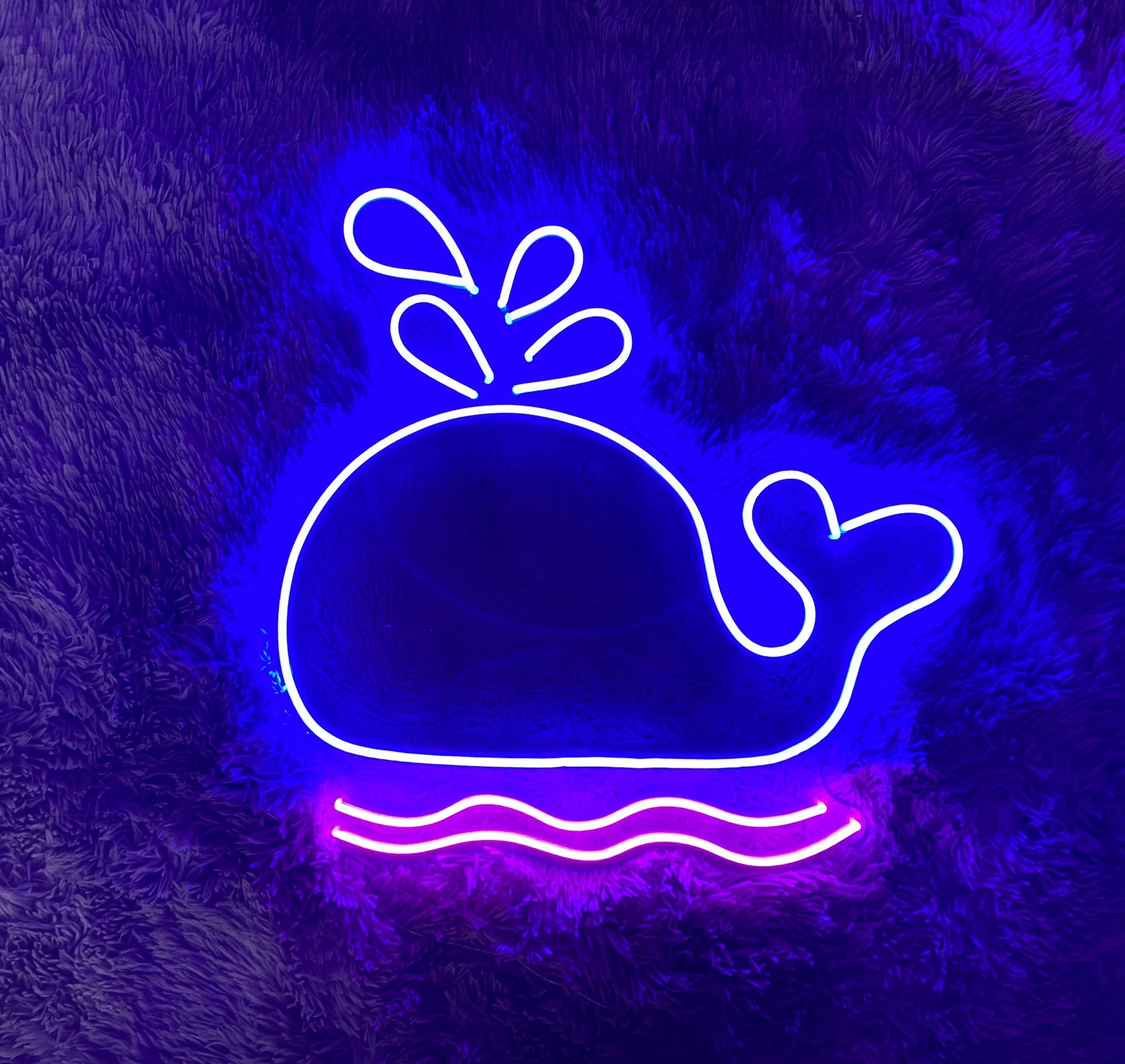 Whale Ocean Neon Sign