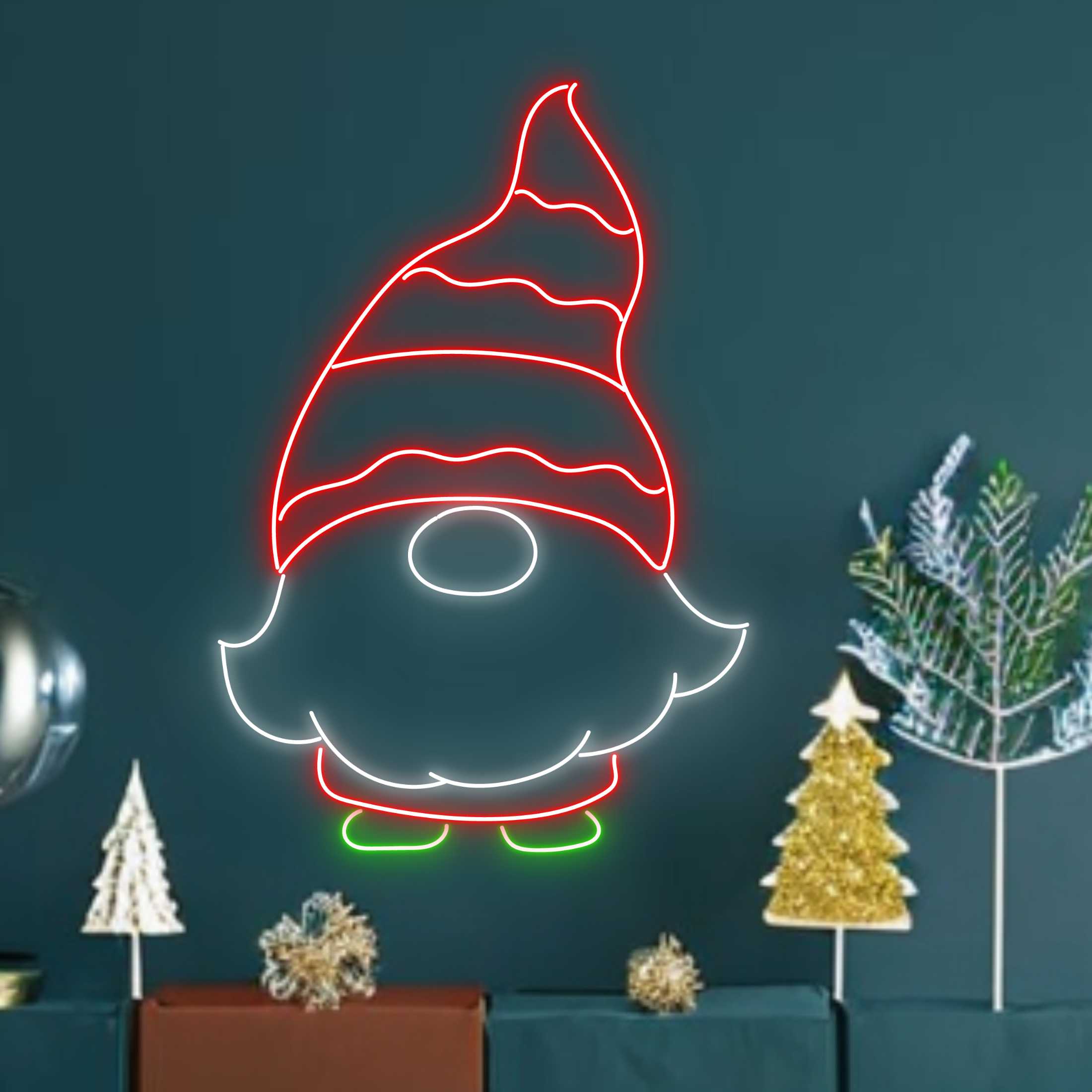 Elf Santa Neon Sign Christmas Long-lasting Light Decor