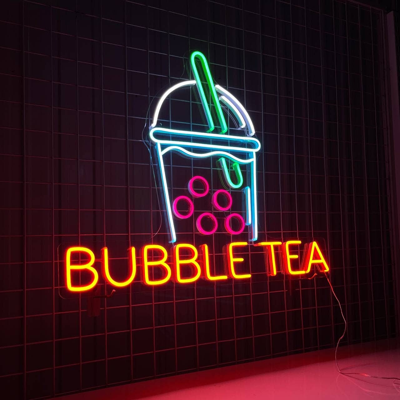 Bubble Tea Neon Sign Milk Tea Wall Decor Signboard