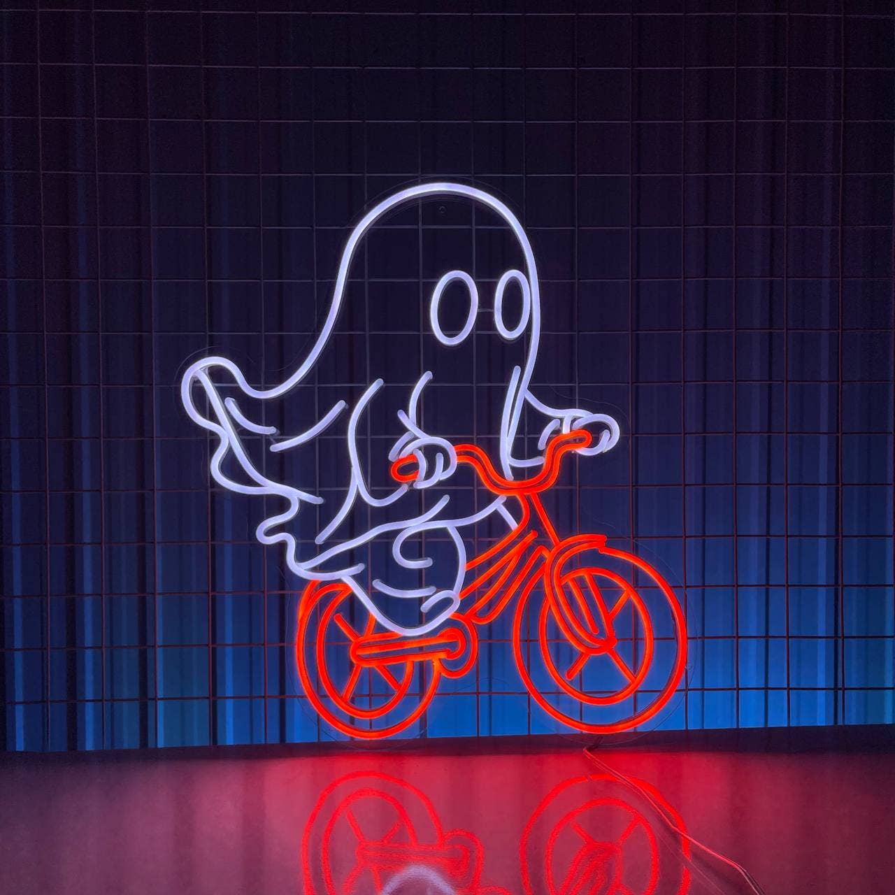 Ghost Ride The Bike Neon Sign Halloween Decor LED Sign