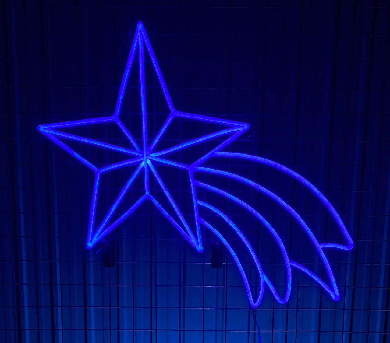 Christmas Star Ornaments Neon Sign Christmas Wall Decor