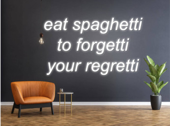 Eat Spaghetti Neon Sign Spaghetti Restaurant Wall Decor