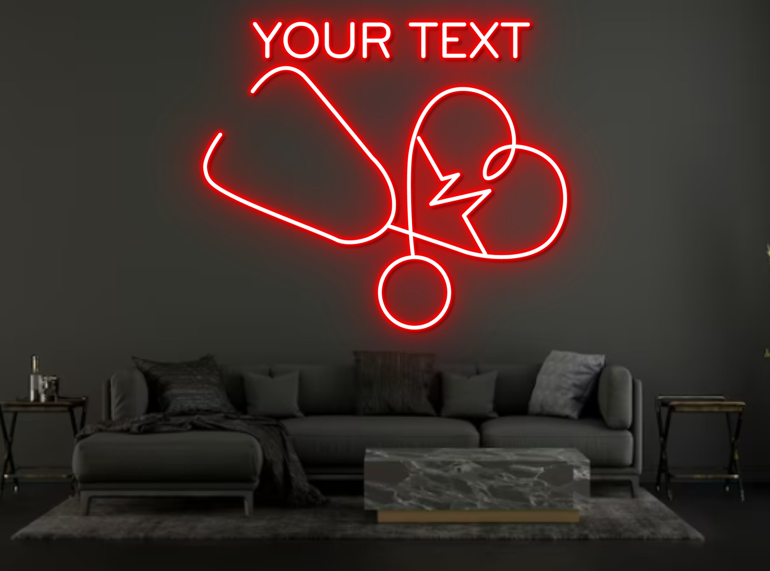 Custom Name Stethoscope Neon Sign