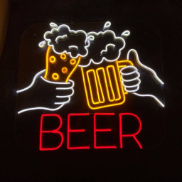 Beer Neon Signs Happy Hour Bar Pub Decor