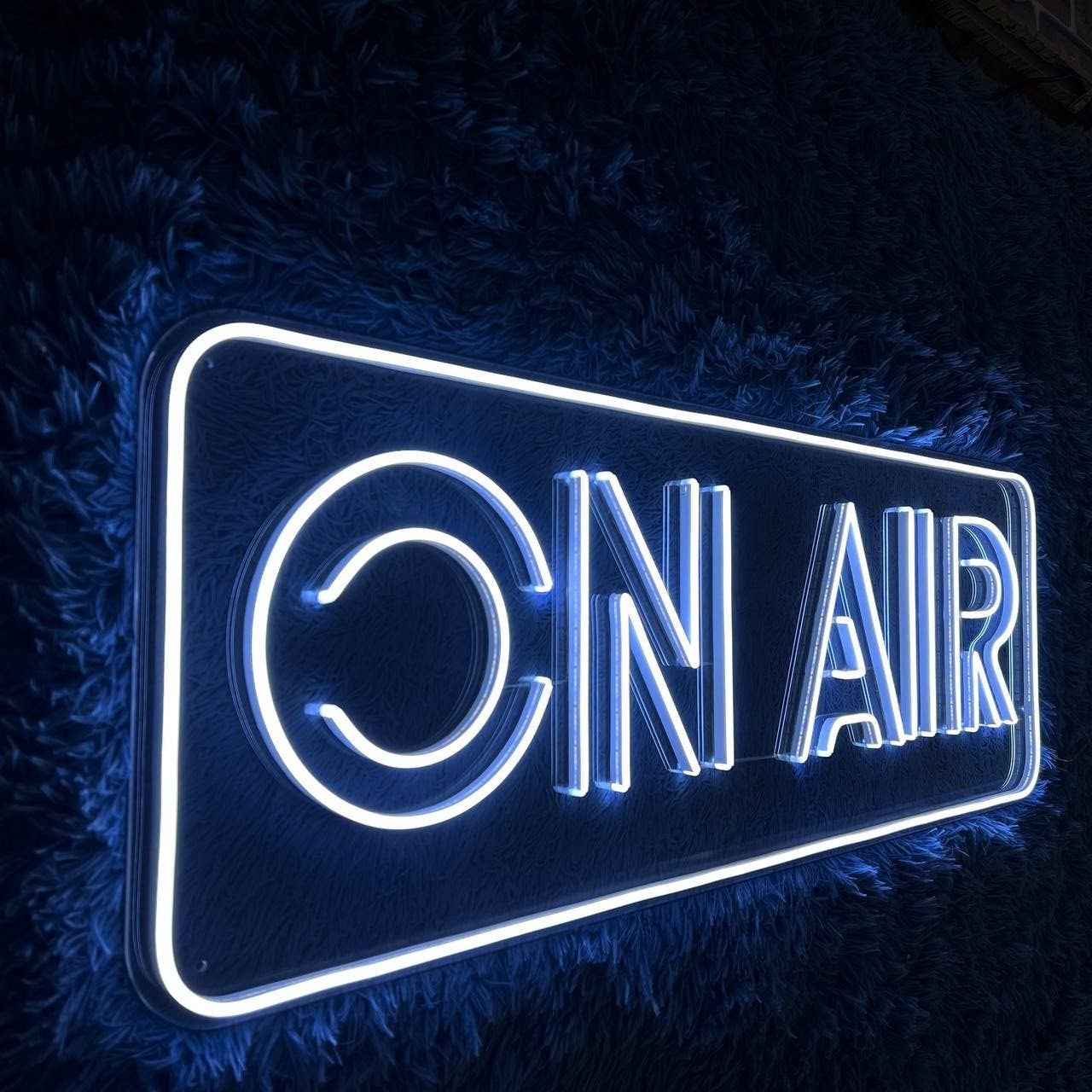 On Air Neon Sign Podcast Livestream Studio Sign Decor