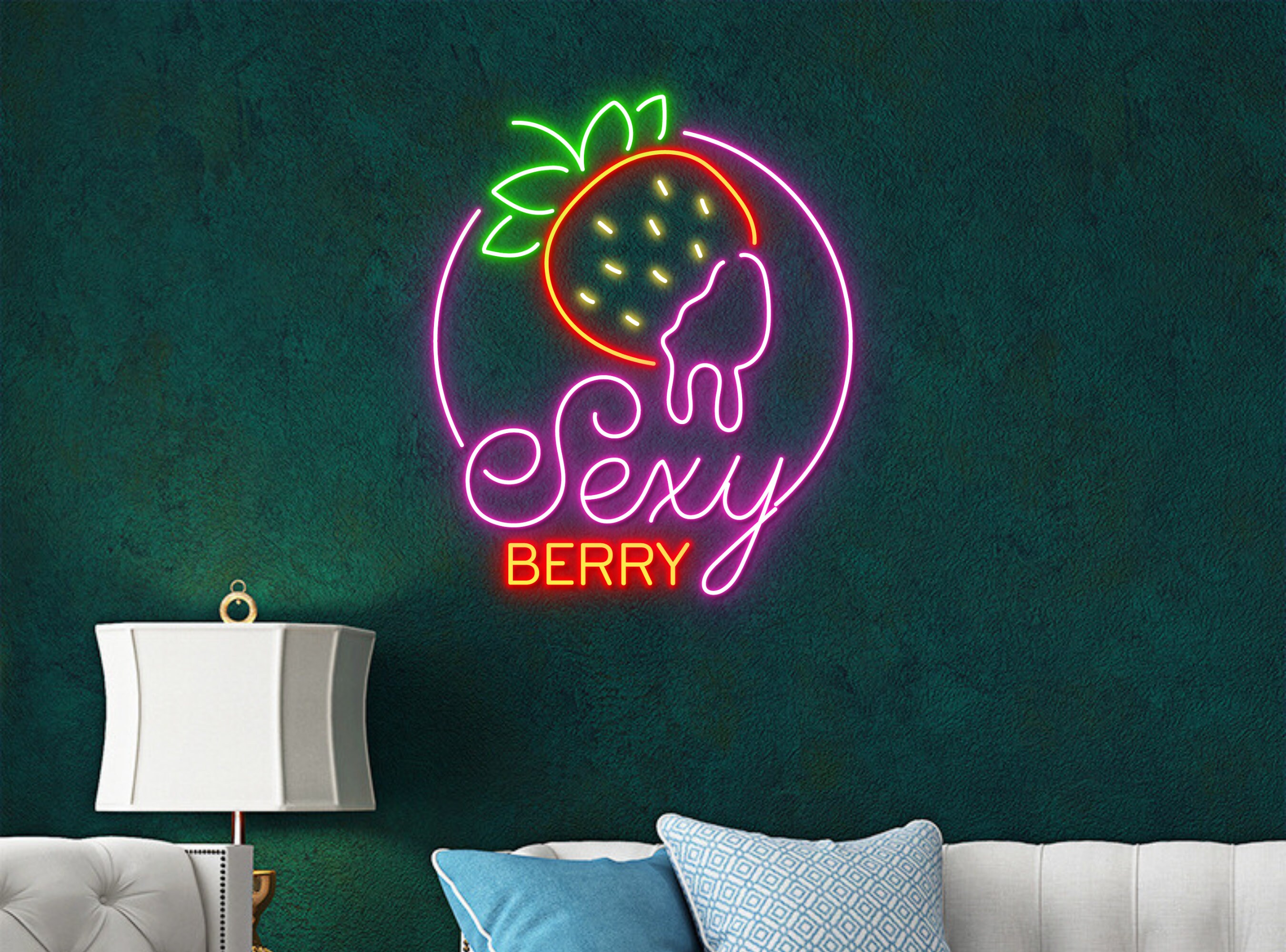 Strawberry Neon Signs Decor Gift