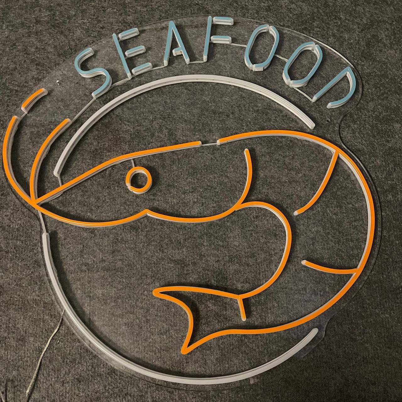 Seafood Restaurant Neon Signboard Restaurant Decor