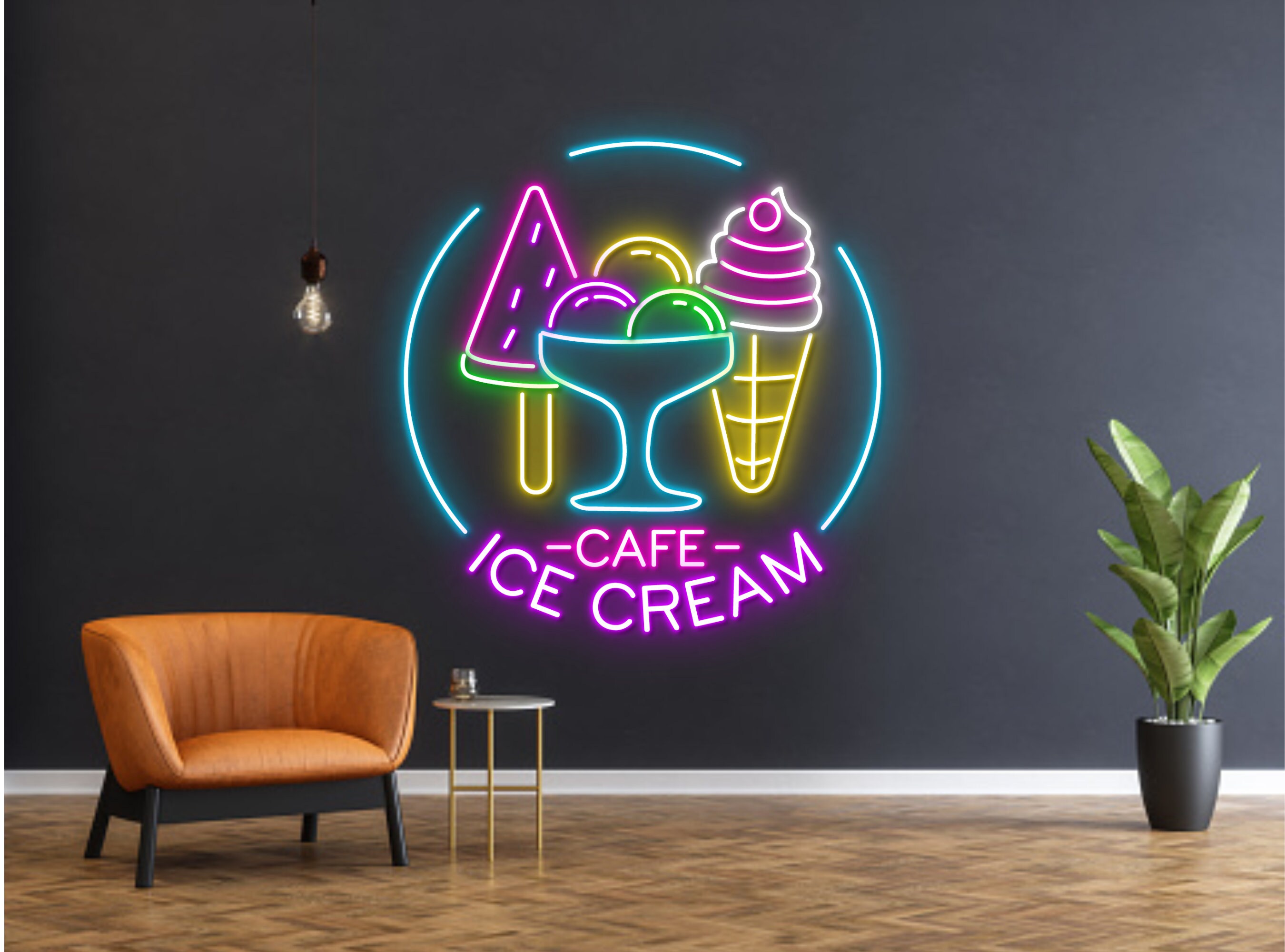 Ice Cream Neon Sign Ice Cream Summer Decor