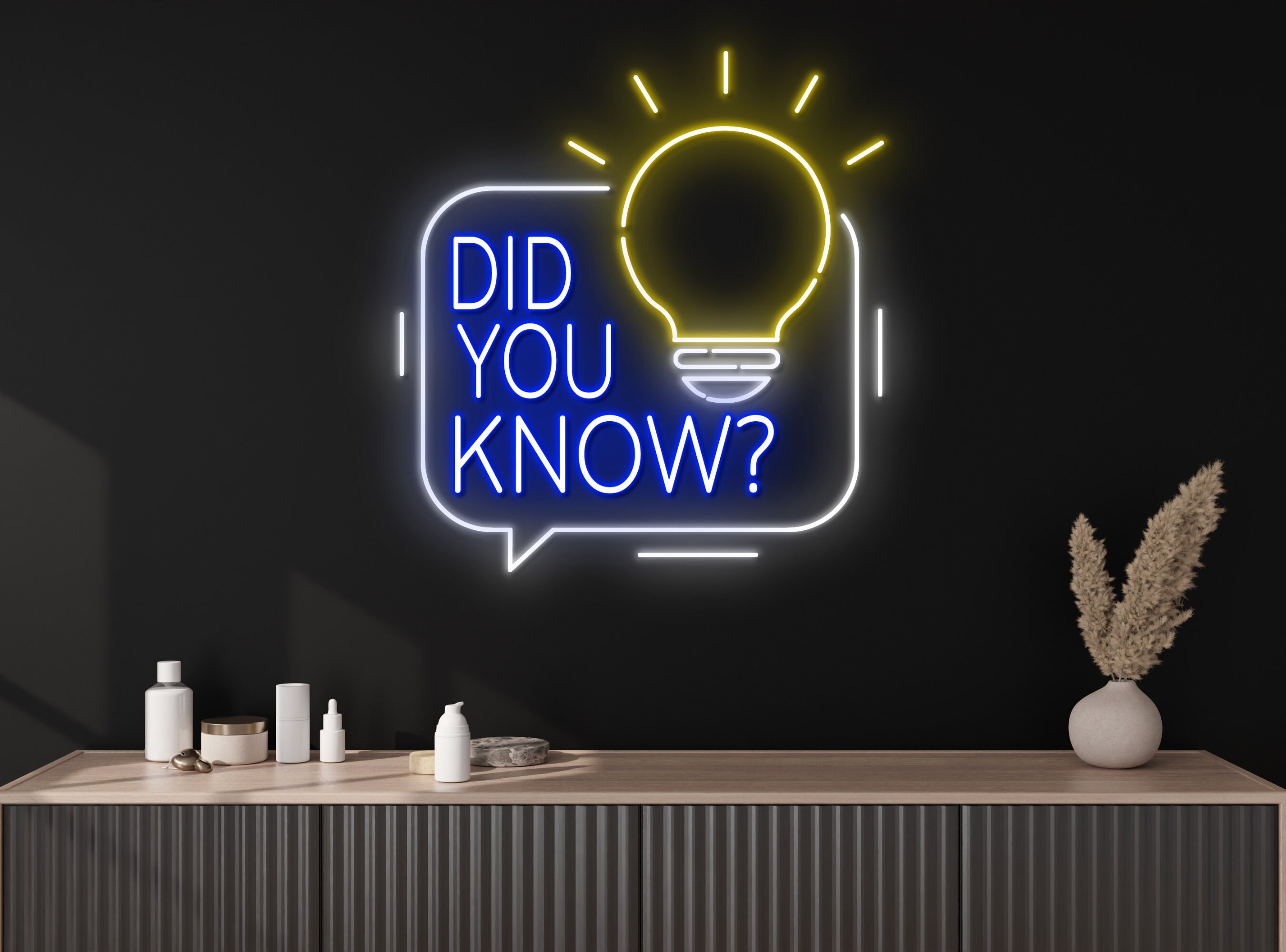 Did You Know Light Bulb Neon Sign
