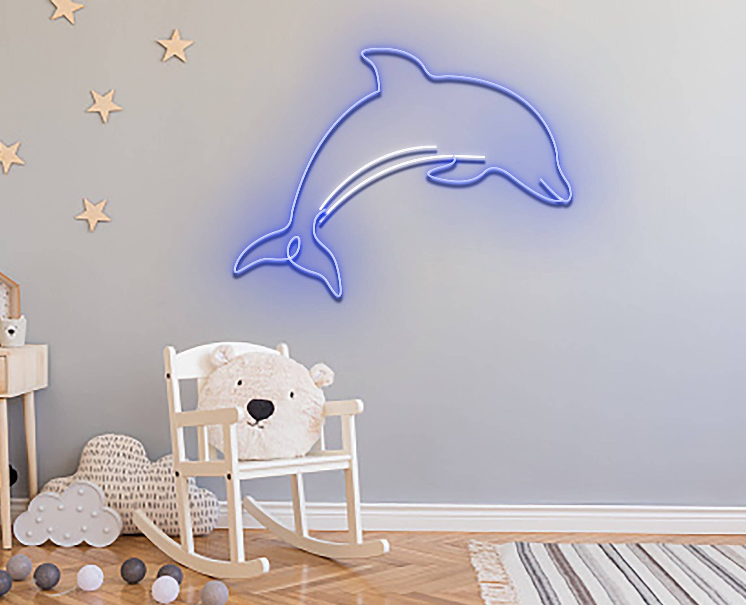 Dolphin Neon Sign Animal Art Sign Wall Decor