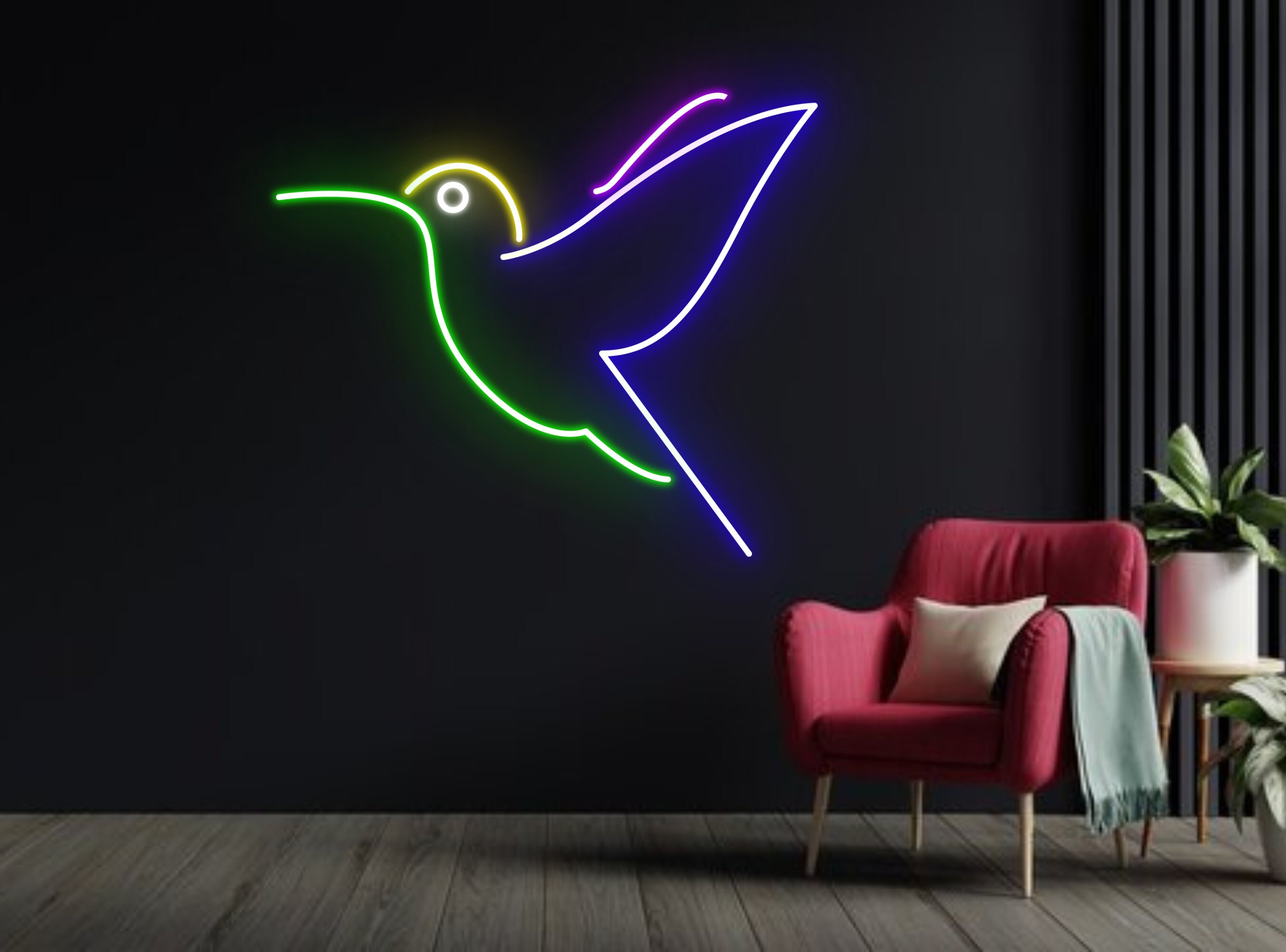 Hummingbird Neon Sign Wall Hanging Gift