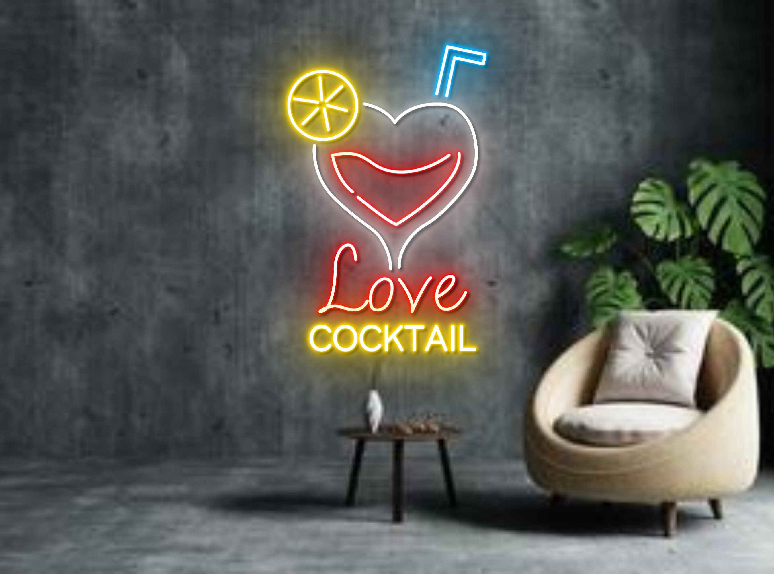Cocktails Bar Neon Signs Decoration Signage