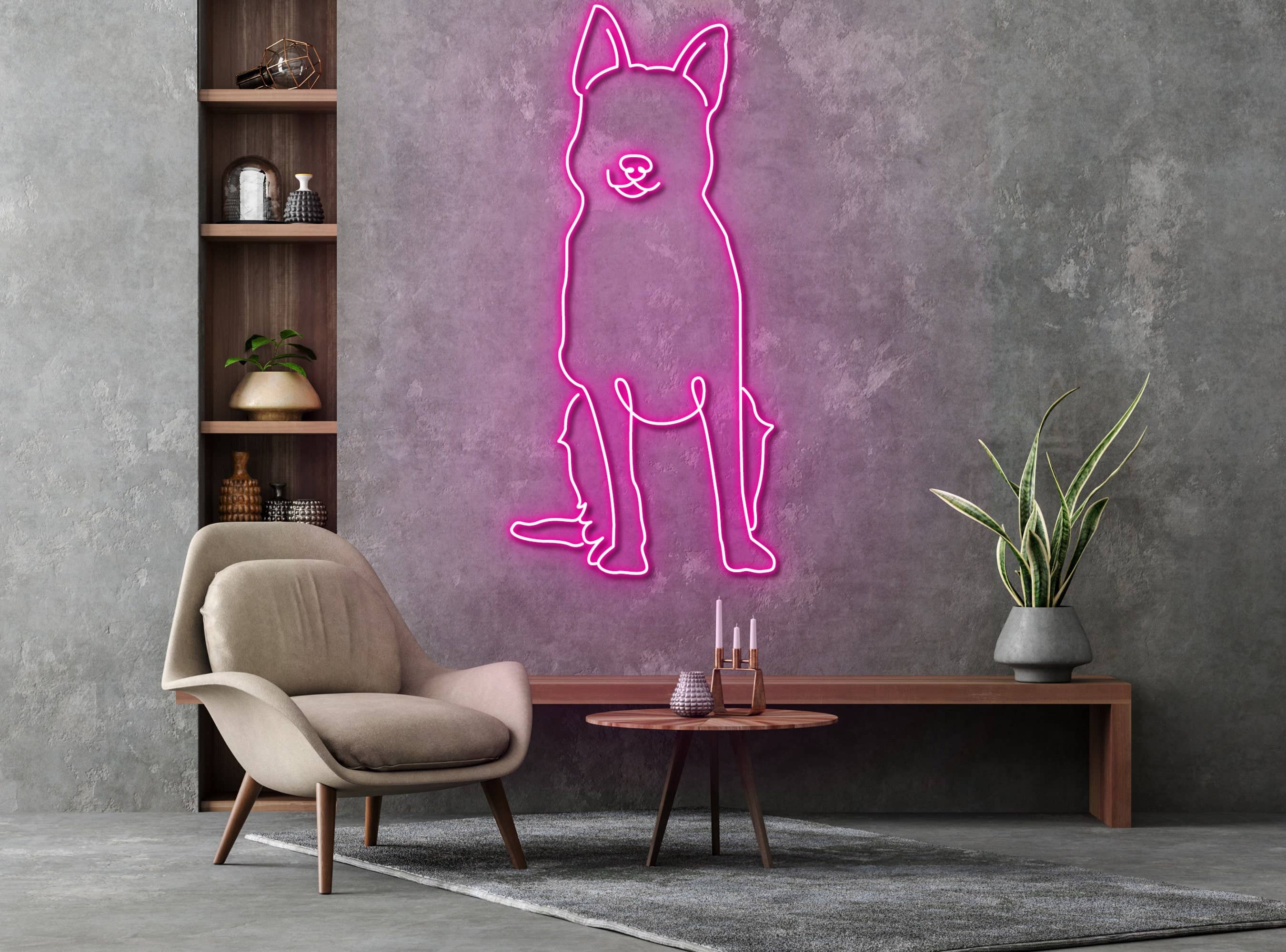 Shepherd Dog Neon Sign Pet Animal Decor