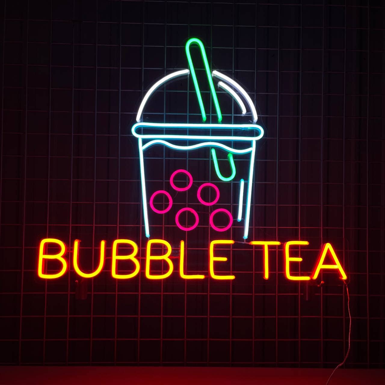 Bubble Tea Neon Sign Milk Tea Wall Decor Signboard