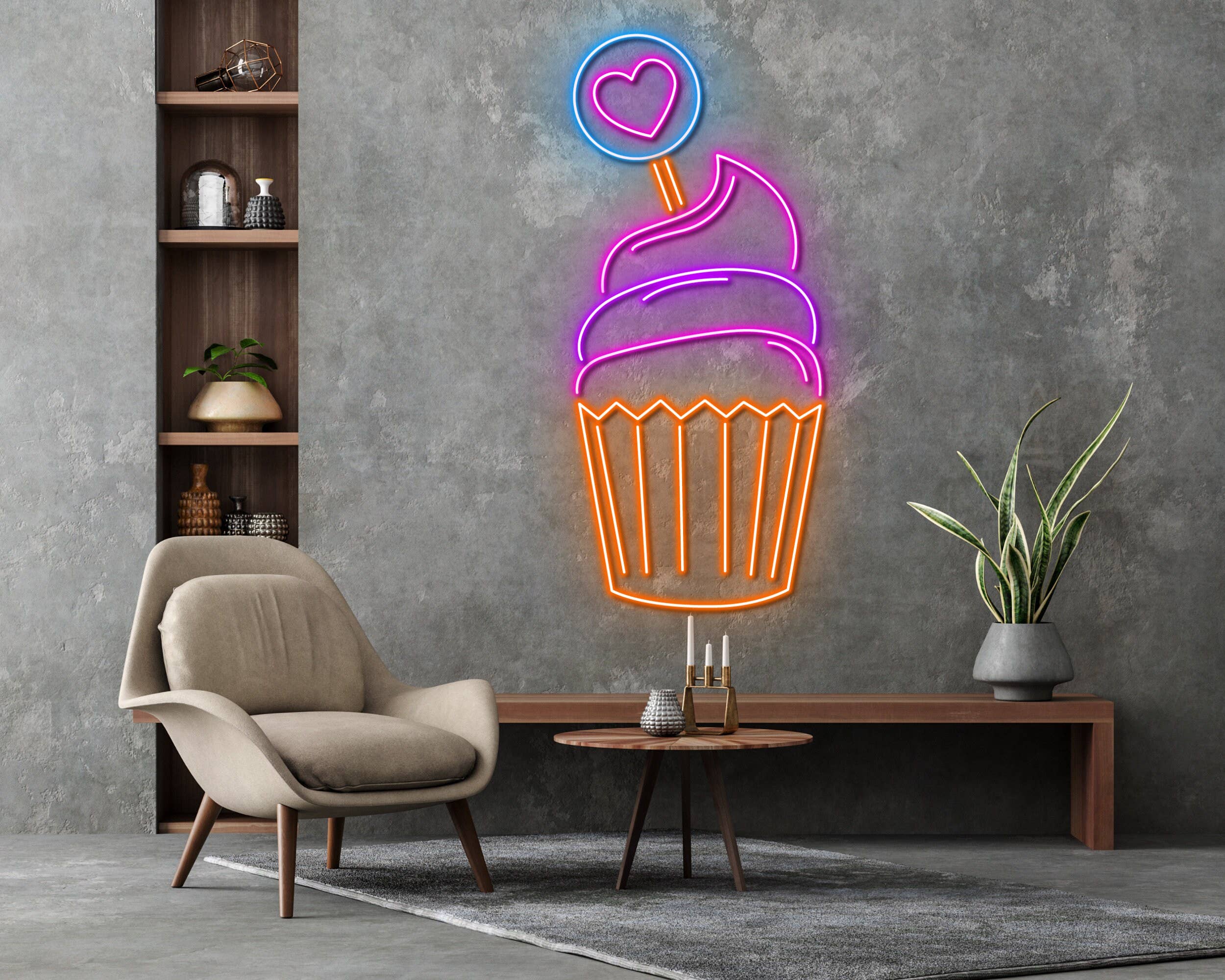 Ice Cream Neon Sign Ice Cream Store Wall Art Decor