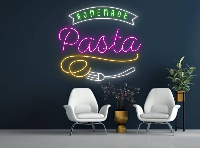Spaghetti Led Lights Decor Restaurant Neon sign