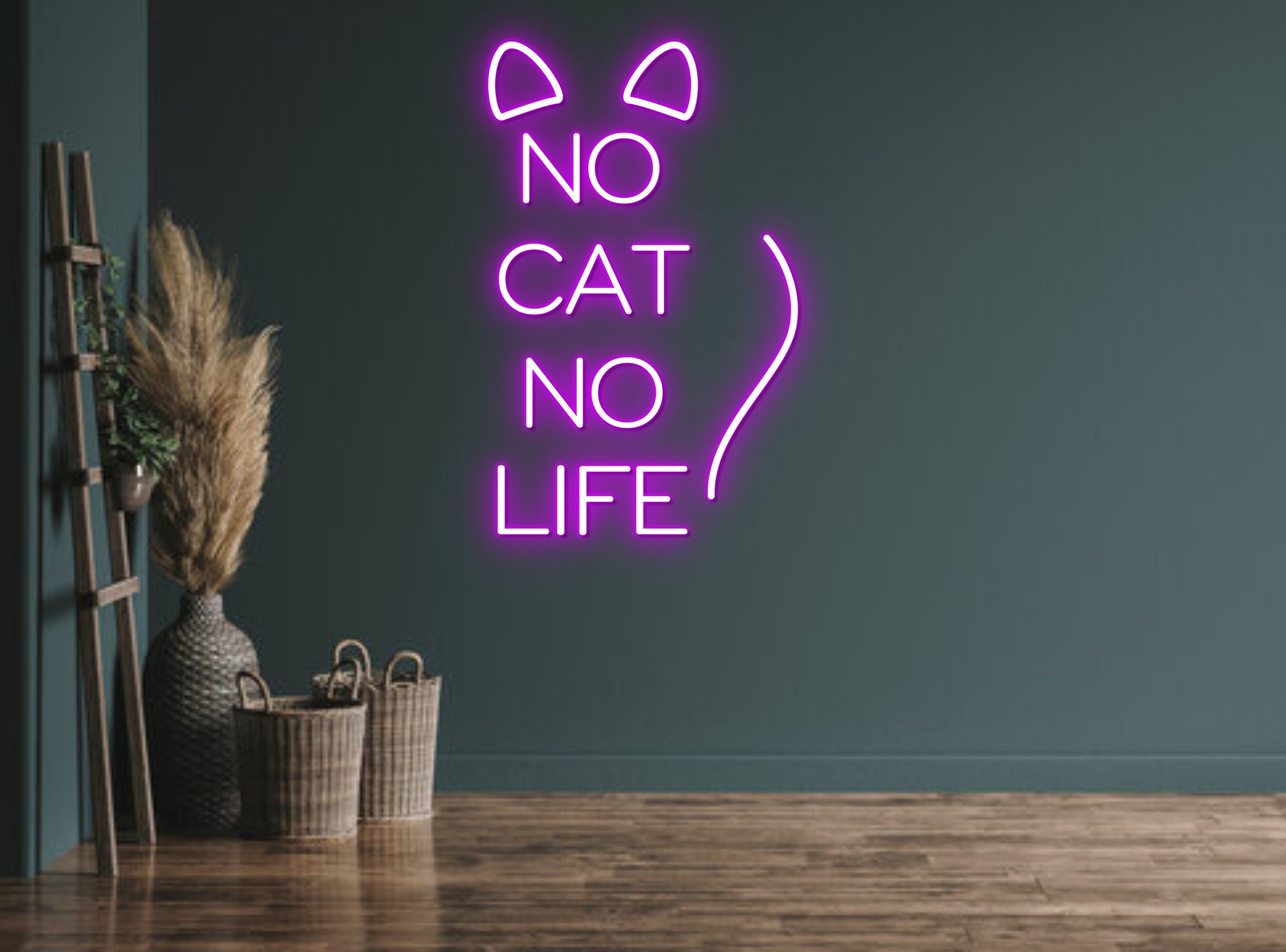 No Cat No Life Neon Sign Wall Art Decor Gift