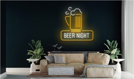 Custom Beer Night Glass Cup Of Beer Neon Sign