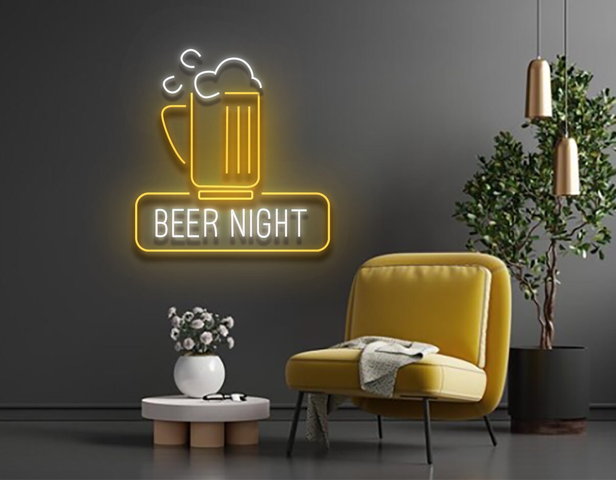 Custom Beer Night Glass Cup Of Beer Neon Sign