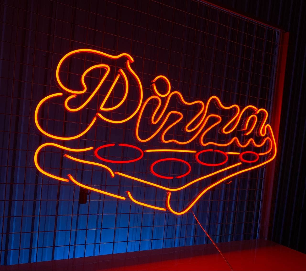 Pizza Slide Neon Sign Restaurant Pizza Decor Led Light
