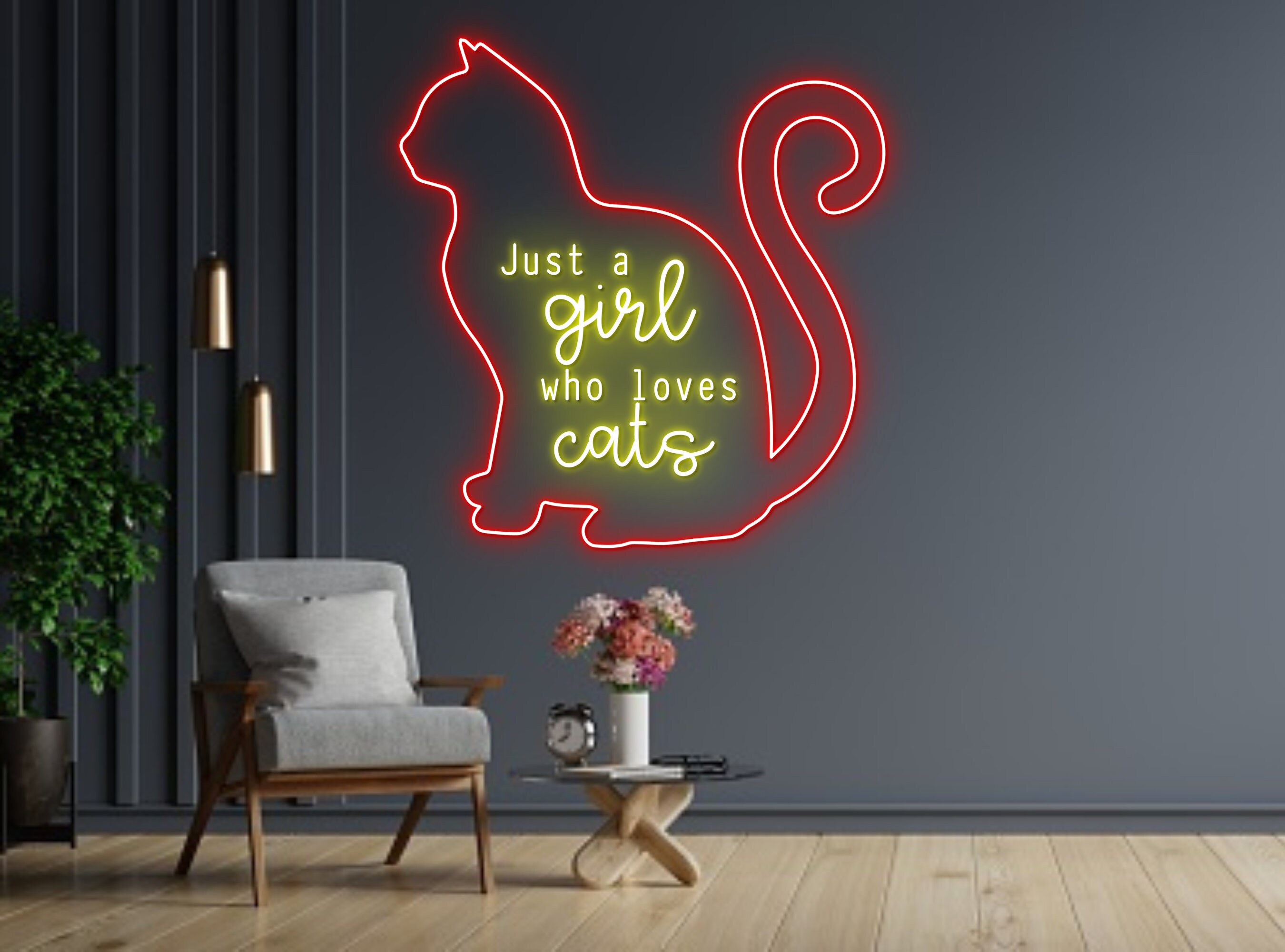 Just A Girl Who Love Cat Neon Sign