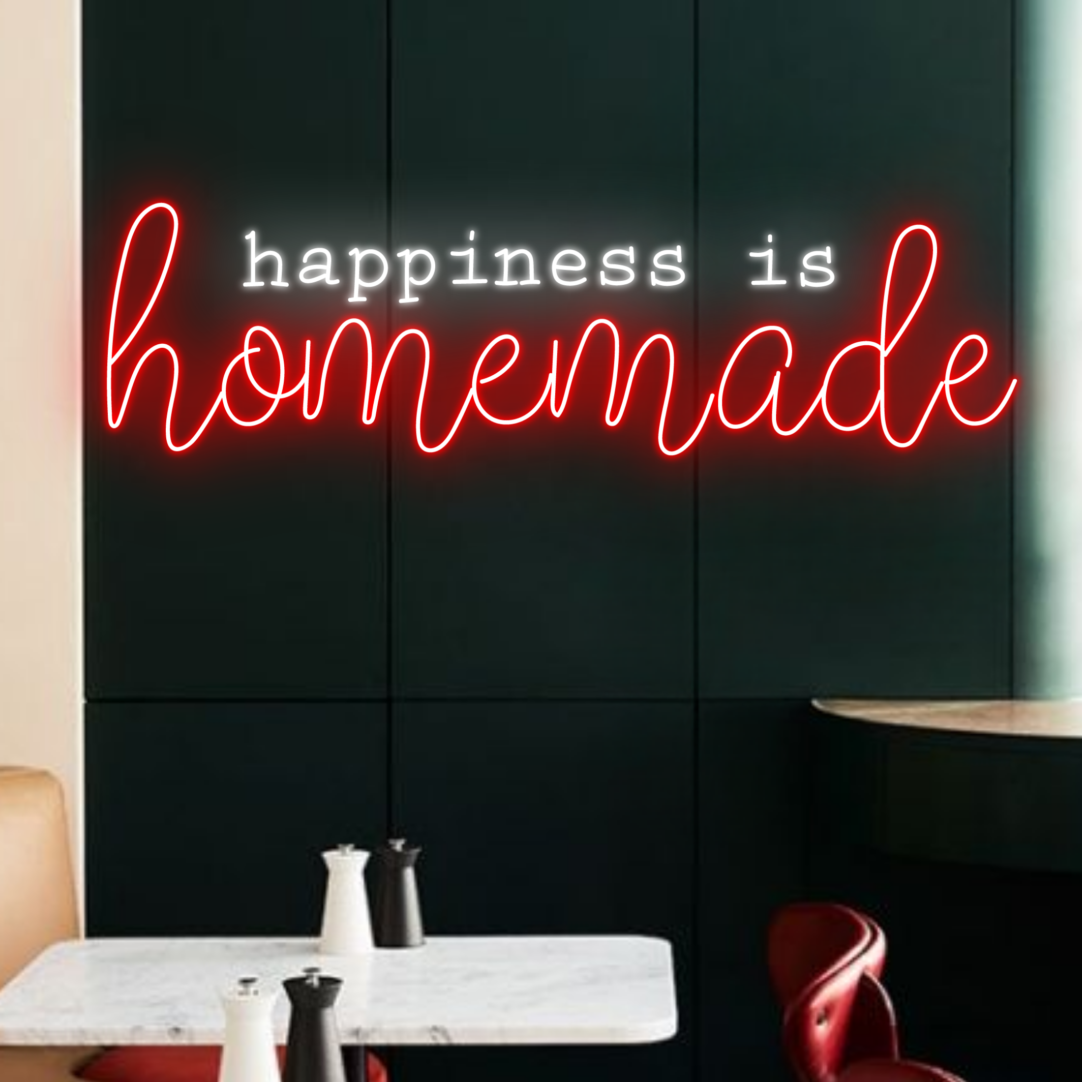 Happiness is Homemade Neon Sign