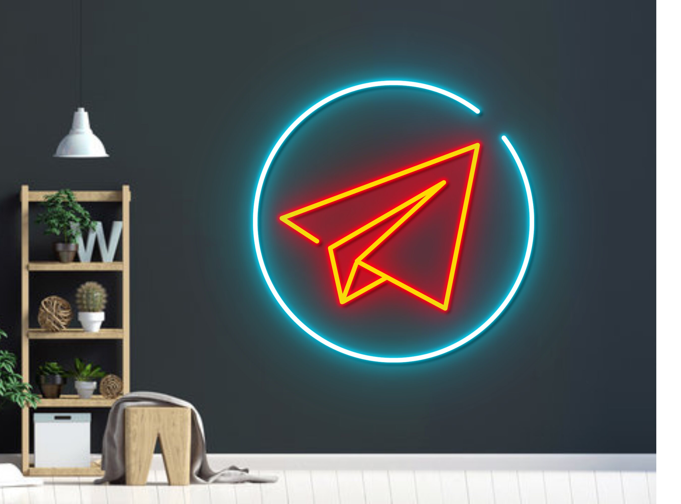Paper Plane Neon Sign