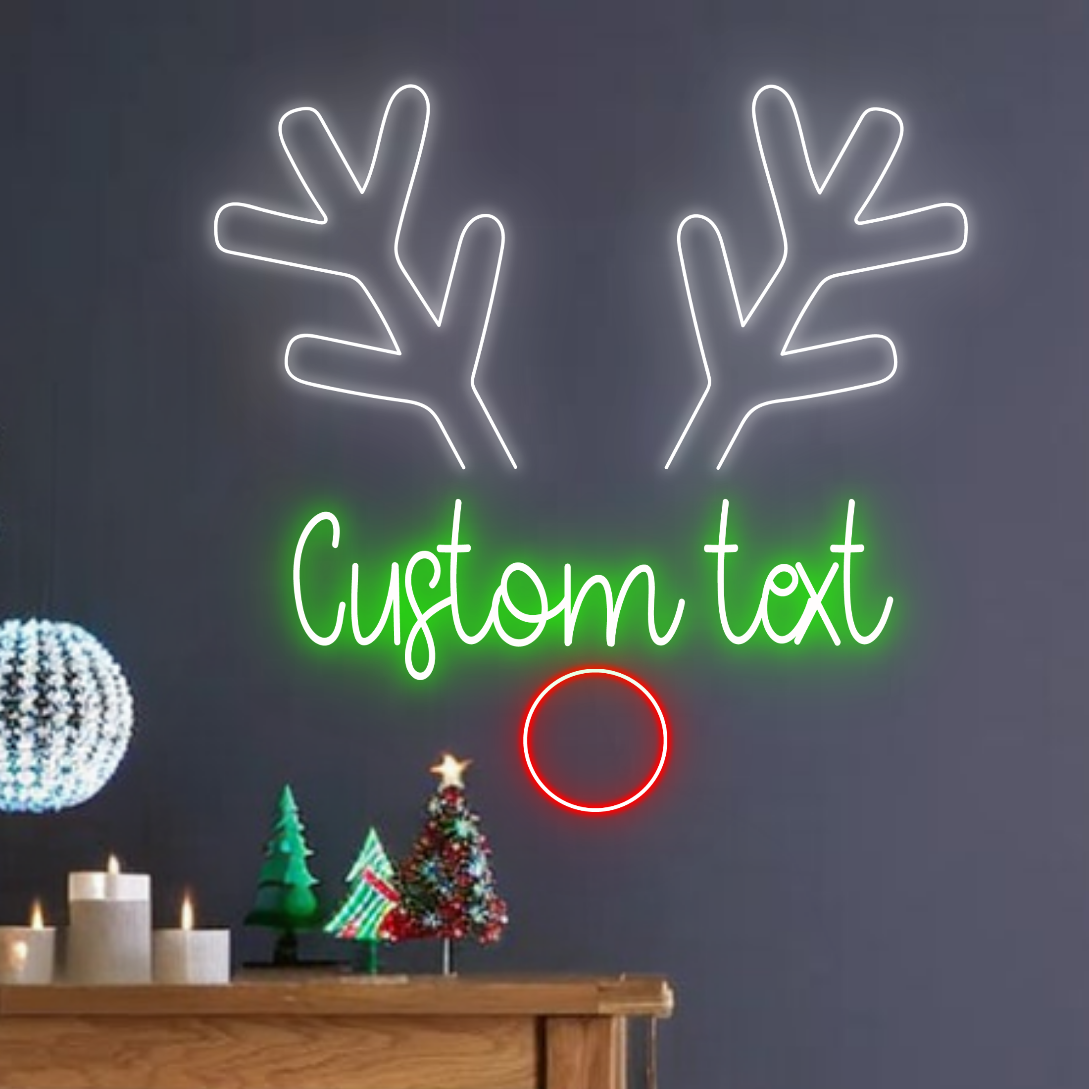 Customize Name Reindeer Neon Sign