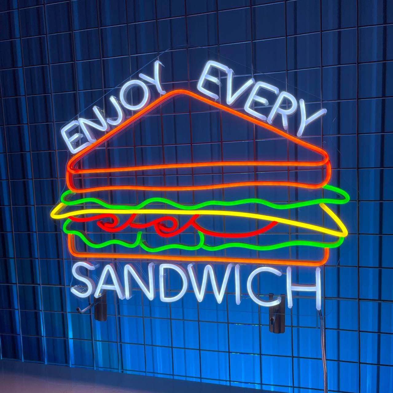 Enjoy Every Sandwich Neon Sign Sandwich Sign Decor