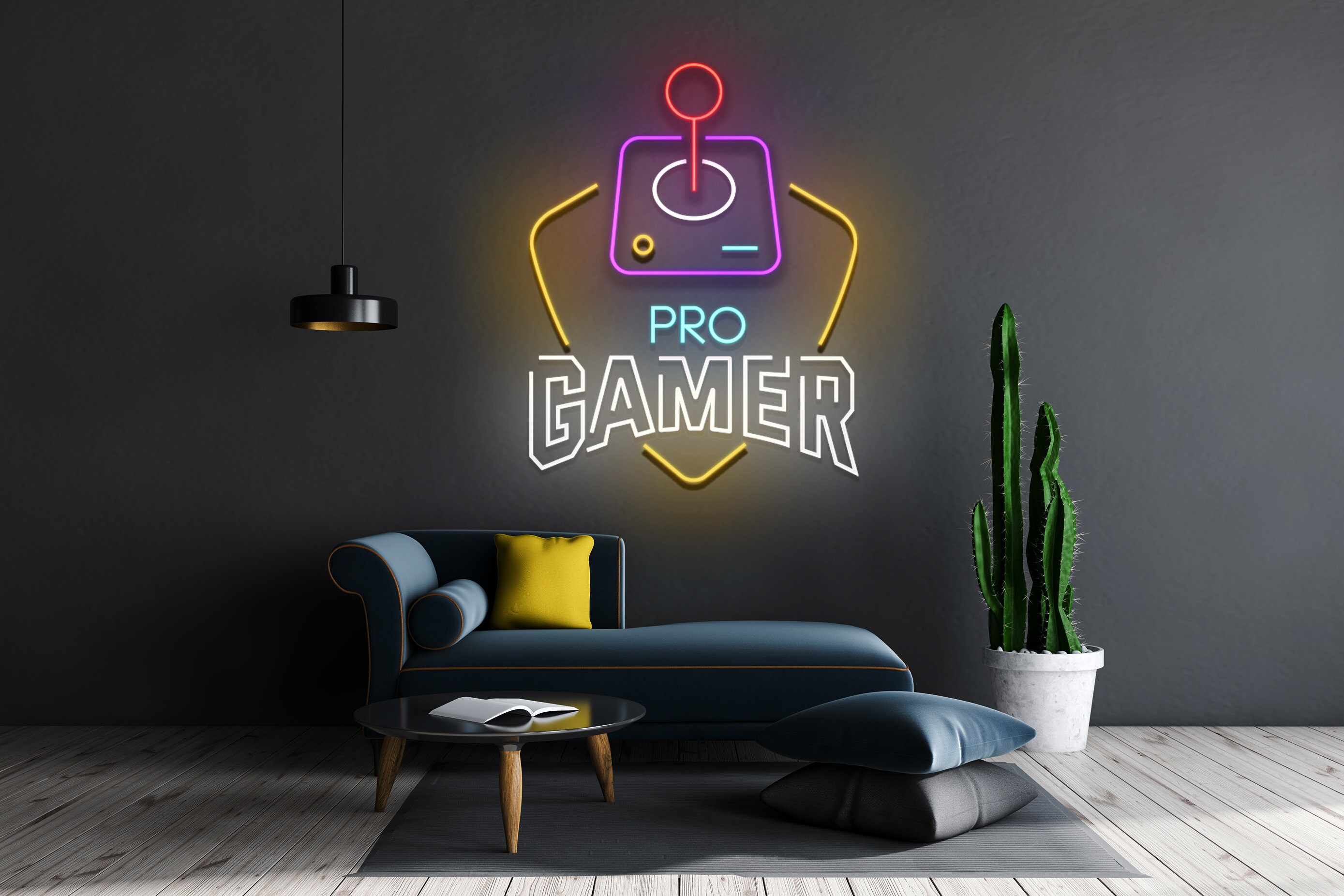 Pro Gamer Neon Sign Game Zone Wall Room