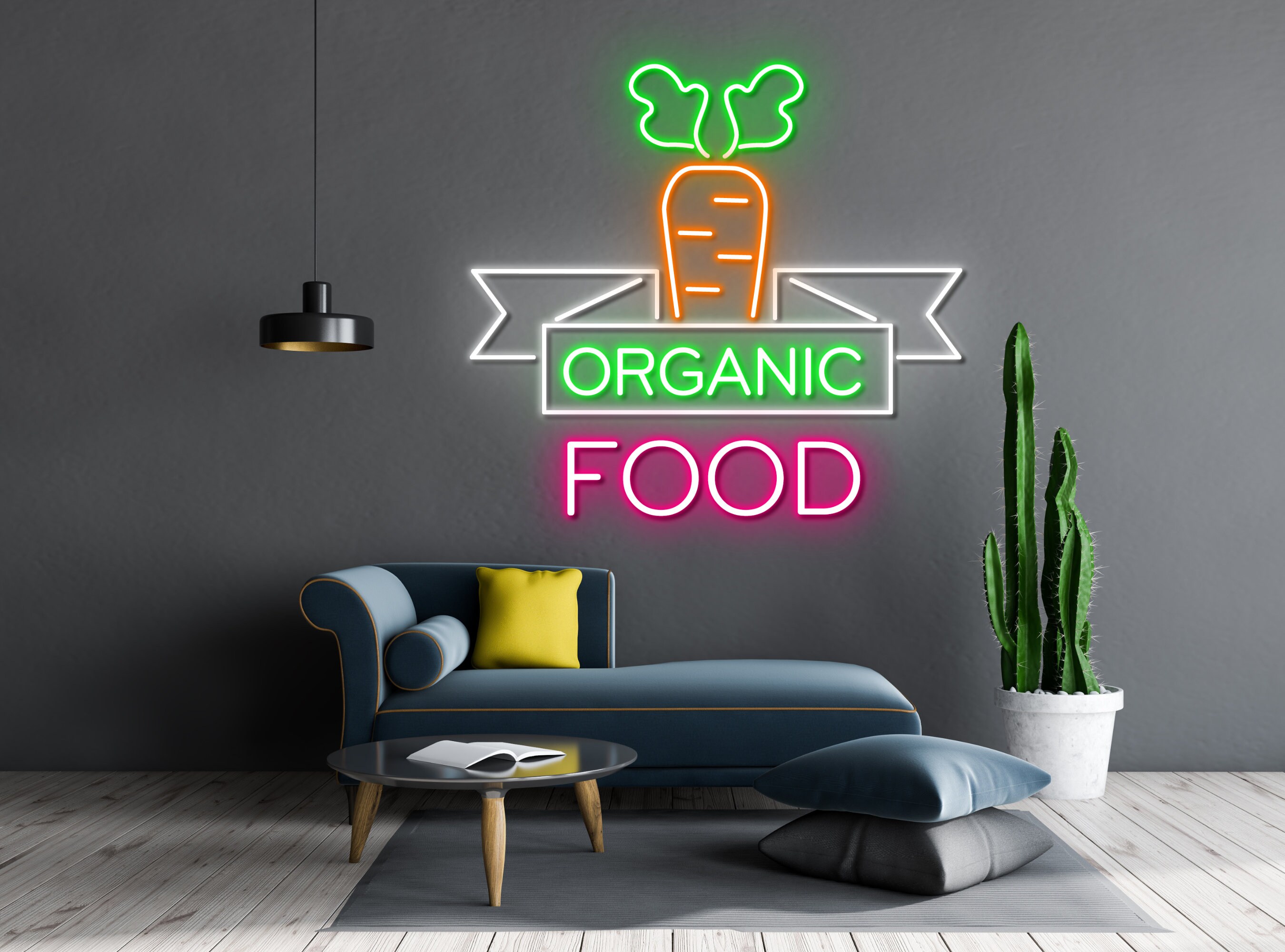 Carrot Organic Food Neon Sign