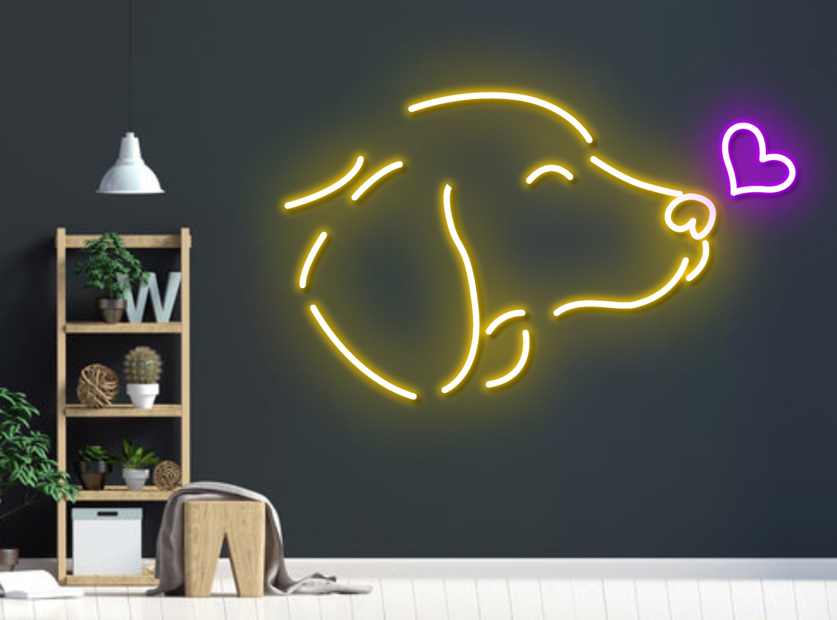 Golden Retriever Dog Neon Sign