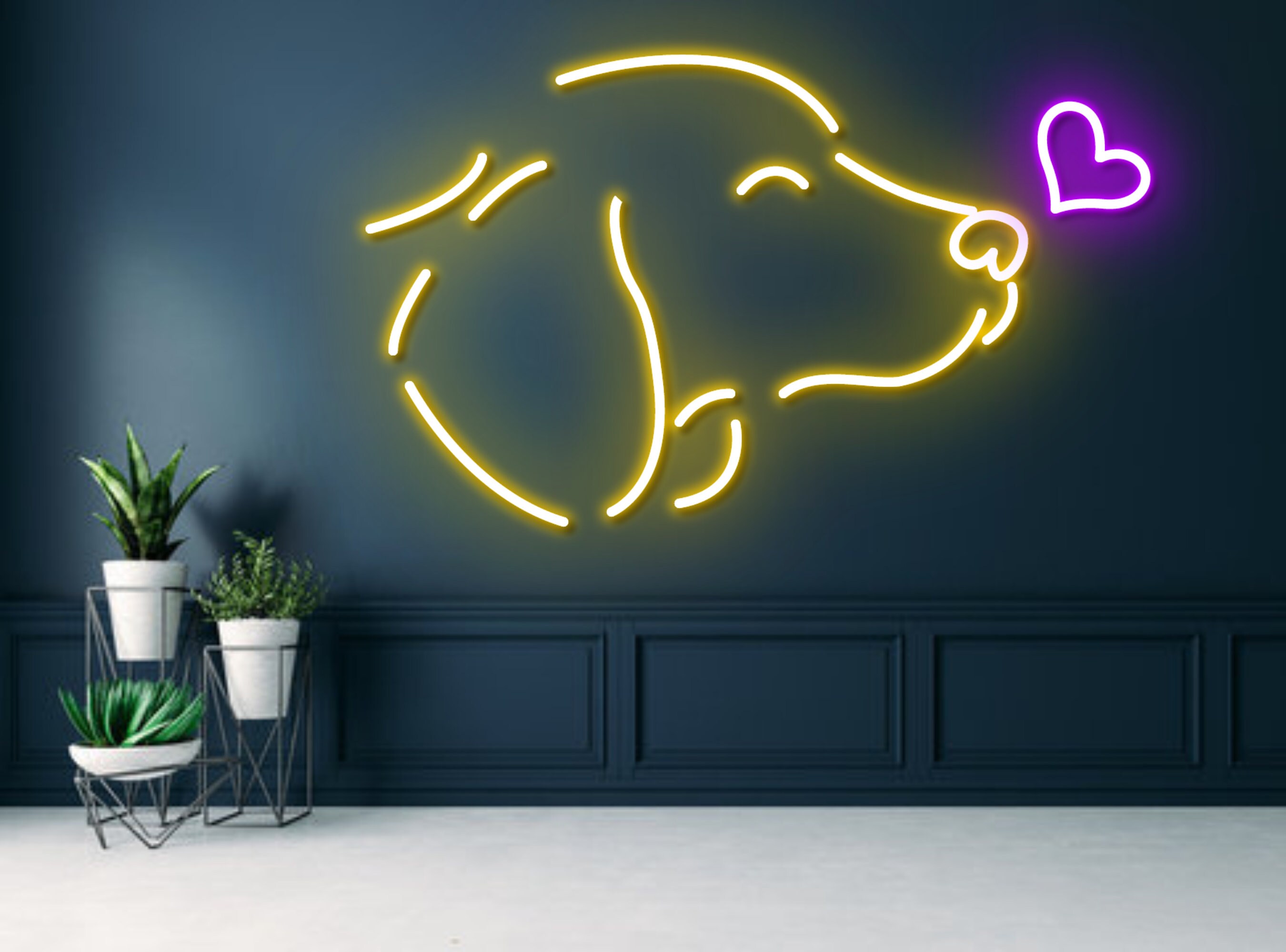 Golden Retriever Dog Neon Sign