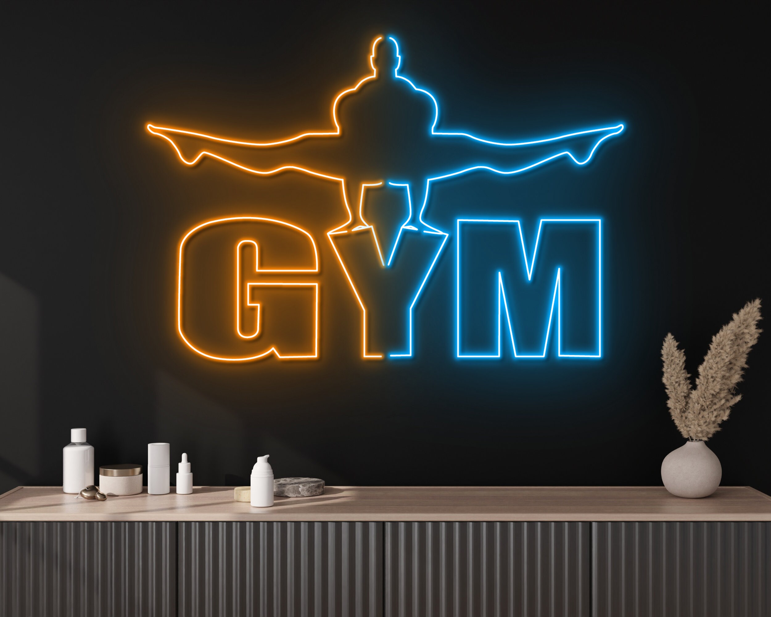 Male Gymnastics Neon Sign Gymnast Name Sign