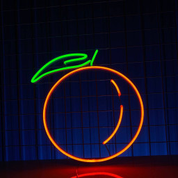 Orange Neon Sign Fruits Coffee Smoothie Store Decor