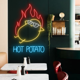 Hot Potato Neon Sign Restaurant Wall Decor