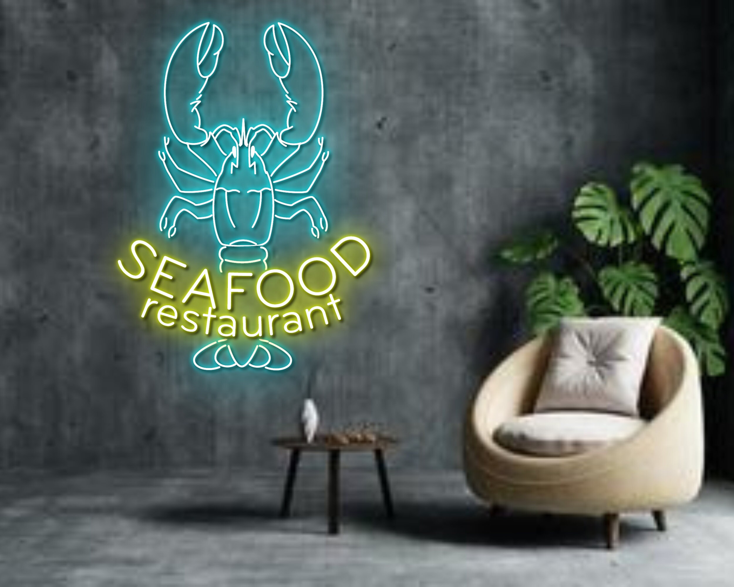 Lobster Restaurant Neon Sign