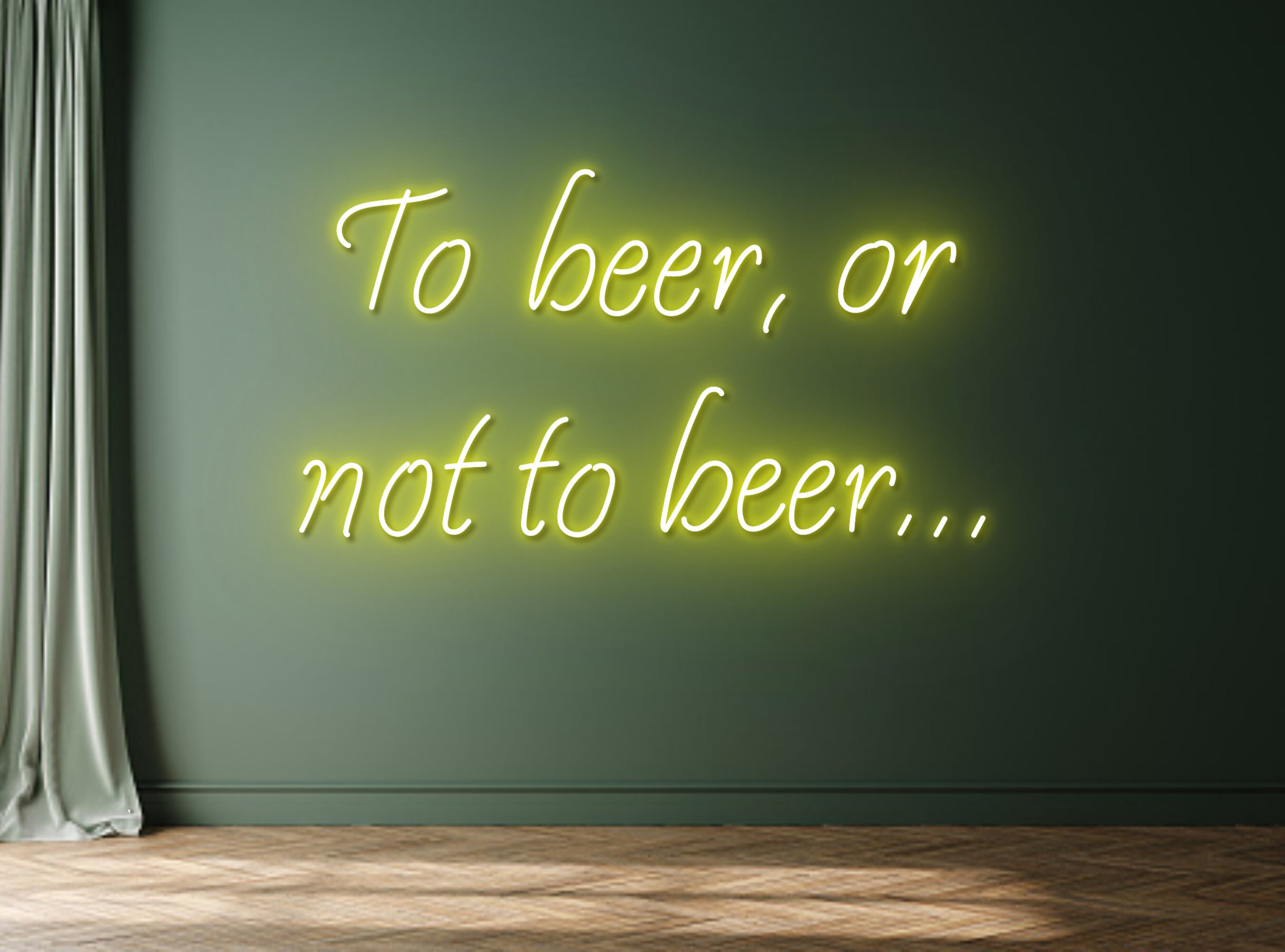 To Beer Or Not To Beer Neon Signs Decor Business Man Cave